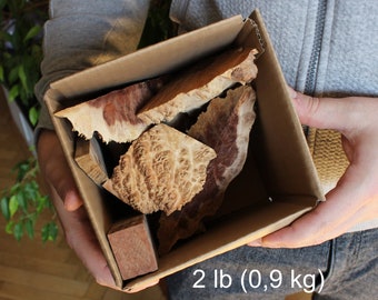 Burl Wood cutoffs, 2 lb / 0,9 kg Box