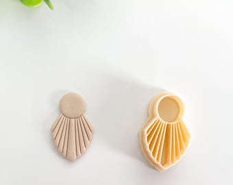 Cortador de galletas con forma de flor | Cortador de galletas de arcilla polimérica | Cortador de arcilla | Cortador de galletas de arcilla Fimo | Cortador de galletas con borlas | Cortador de arcilla