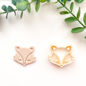 Cutter for polymer clay, fox face clay cutter, polymer clay cutter