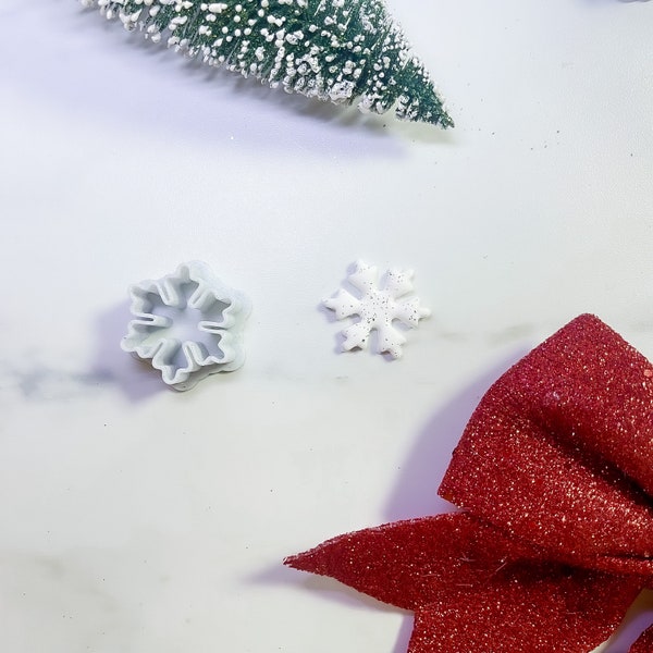 Snowflake cutter for earrings, christmas clay cutter, christmas polymer clay cutter
