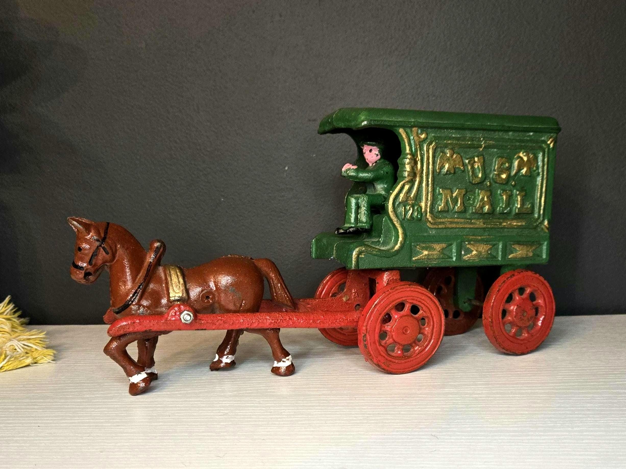インテリア ヴィンテージ 鋳鉄 U.S. MAIL ワゴン 馬車 Cast Iron Mail Wagon - Etsy