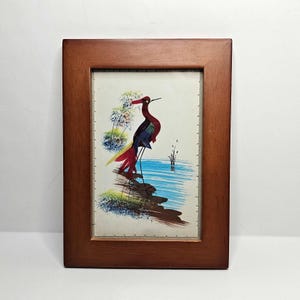 Vintage Framed Peacock Feather Art with Real Feathers Gallery Wall Art 7.5&quot; x 5.5&quot;
