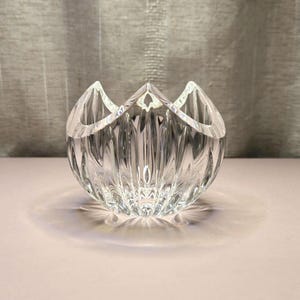 Vintage Mikasa Stardust Cut Crystal Bowl or Votive Candle Holder with 3 Points