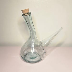 Vidrios San Miguel 100% Authentic Recycled Glass Decanter Wine Pitcher 10&quot; Spain | Aqua