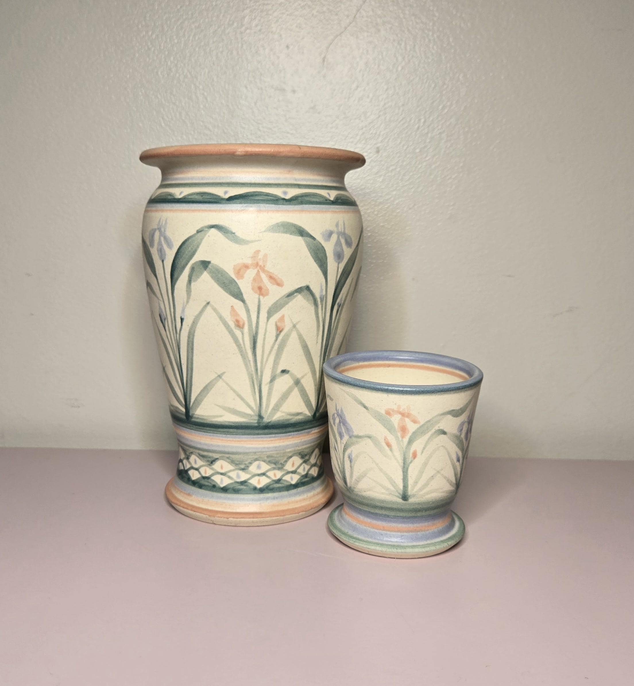 CFCL 完売　PORCELAIN POTTERY VASE 1990s Lawrence Knauff Studio Pottery Vase & Planter Set