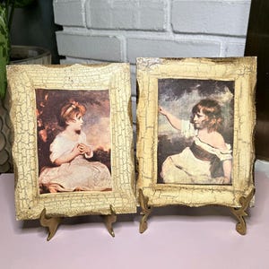 Set of 2 Victorian Art Reproductions by Joshua Reynolds &quot;Age of Innocence&quot; and &quot;Master Hare&quot;