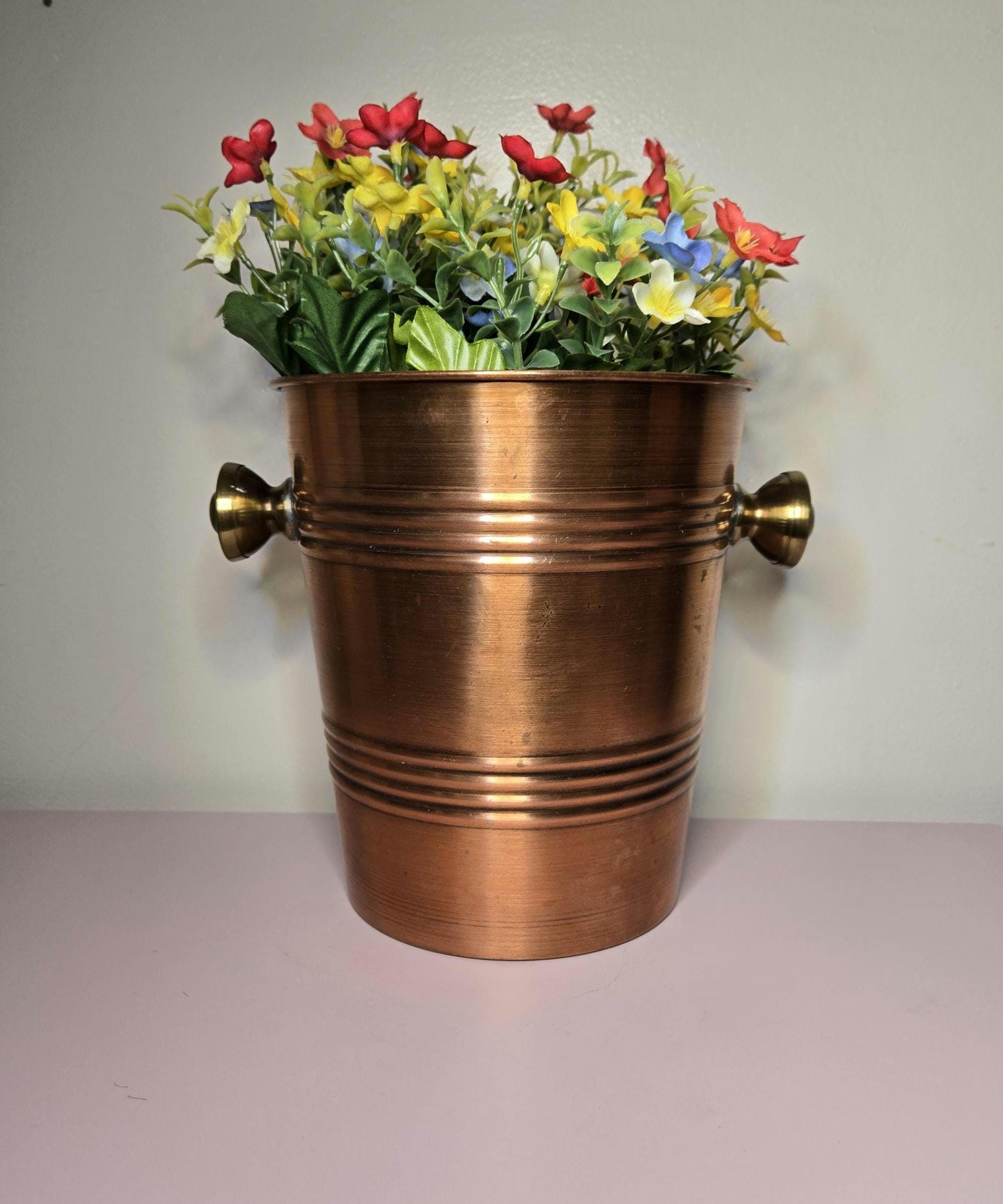 銅製竹筒形花器 [B27880] Retired Vintage Smith & Hawken Copper Bucket Made in Turkey 9