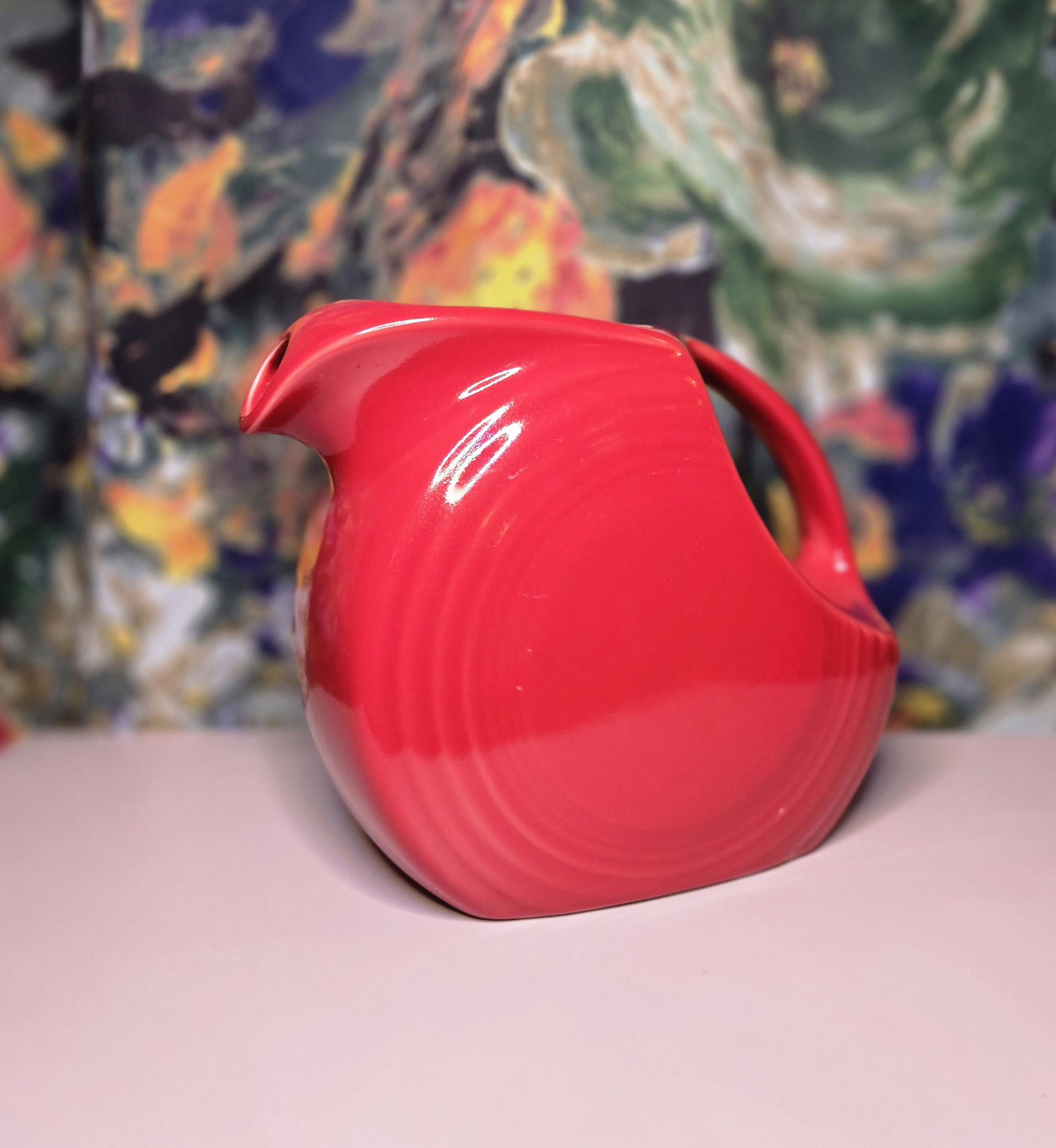Vintage Fiesta Homer Laughlin Scarlet Red Bullseye Circle Art Deco
