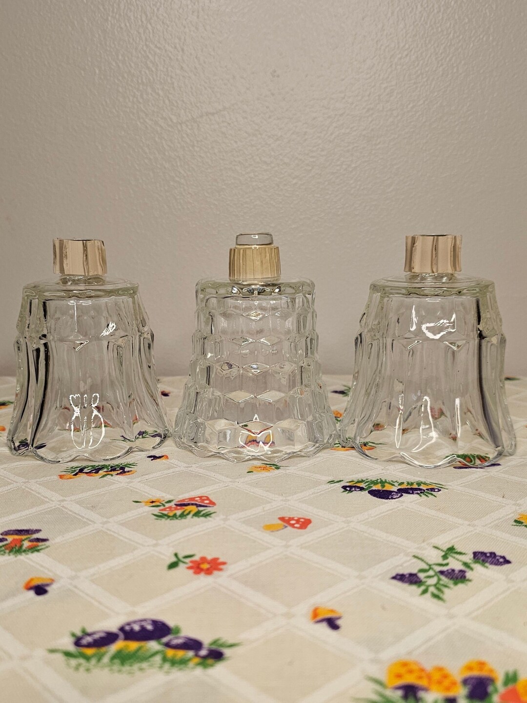 MCM Clear Glass Cup Votive Candle Holder Inserts Sets of 3 Etsy