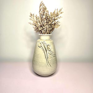 Vintage Pottery Art by Sheard Ceramic Handmade Floral Sandstone Vase