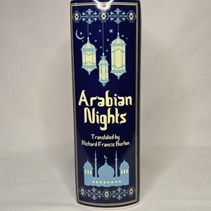 Arabian Nights Ceramic Book Vase | Decorative Faux Book Planter | Steel Mill & Co Ceramic Book Vase image 3