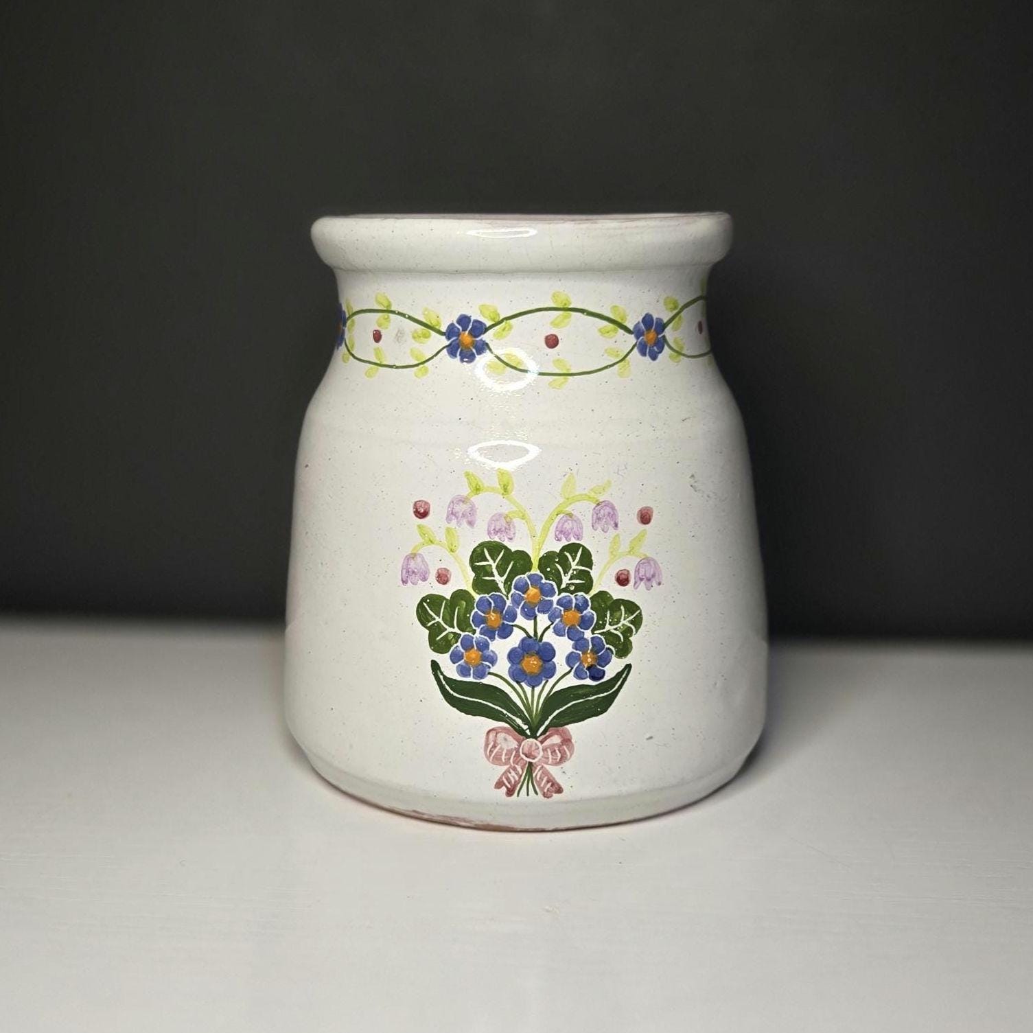 Vintage MM Zrike Portugal Folk Art Tin Glazed Redware