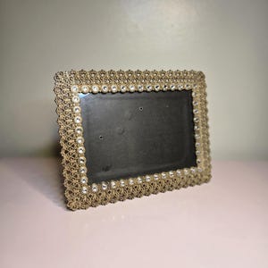 7.5&quot; X 6&quot; Ornate Metal Picture Frame with Crystal Rhinestone Accents Suitable 4&quot;X6&quot;
