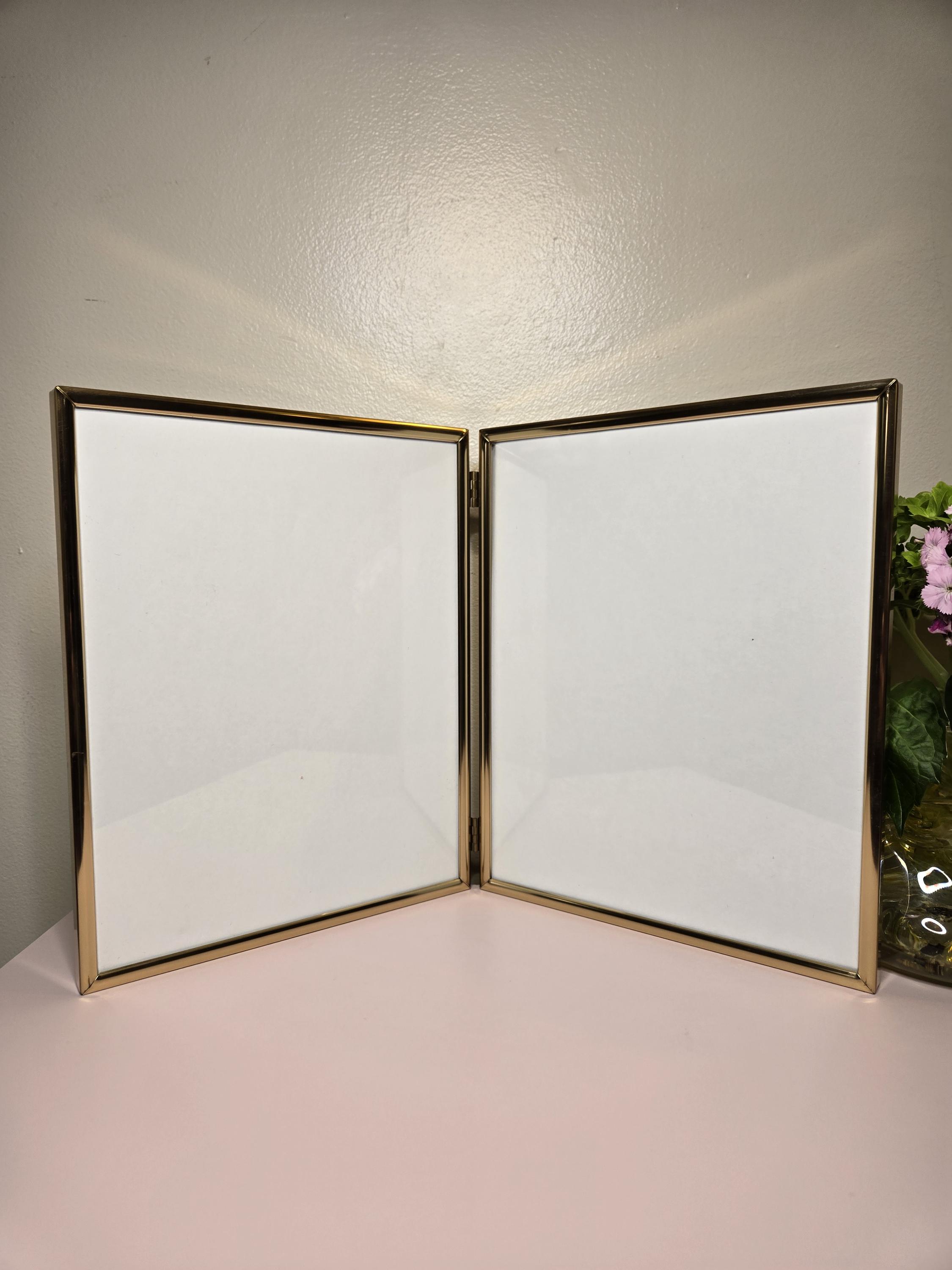 Vintage Brass Bi-fold Hinged Two Photo Picture Frame 8" X 10" Ornate - Etsy