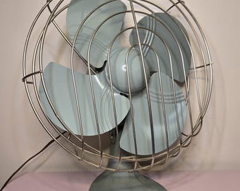 Vintage Oscillating Dominion Fan, Working Antique Fan, Old Table