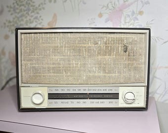 Zenith Model L724 Tube Radio • 1950s Mid Century AM FM Radio • Vintage Zenith 7L02 Tube Receiver • Retro Atomic Era Decor • Works