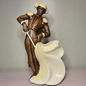 Vintage Large Treasure Craft Matador Bull Figurines Bullfighter Figurine Mid-Century Decor