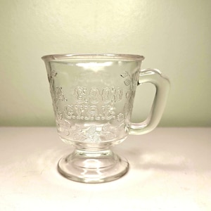Antique EAPG McKee  “A Good Girl” Glass Pedestal with Glass Handle Early American Pattern Glass