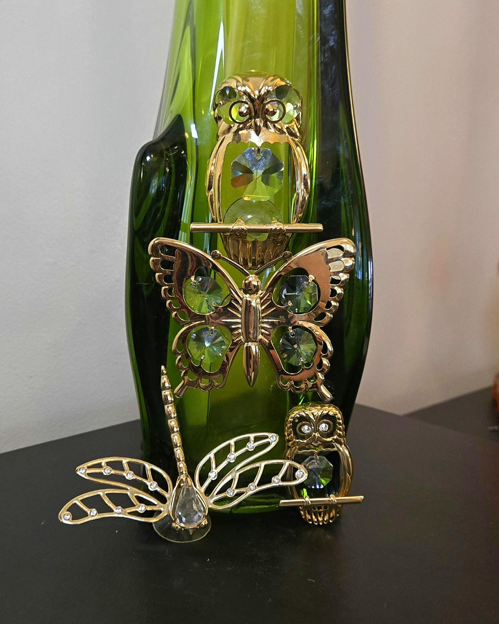 4 Vintage Mascot Crystal Delight Swarovski Crystal Owls Dragonfly and Butterfly Collection &ndash; 2