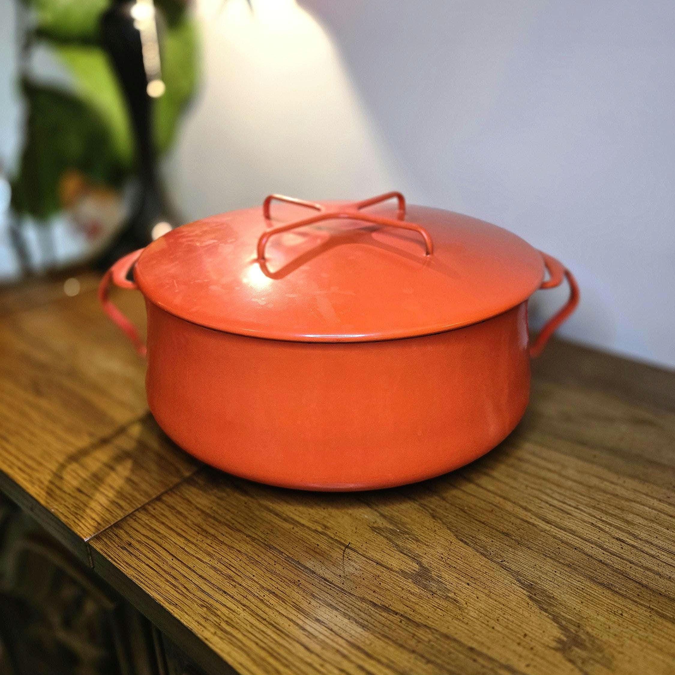 Vintage Dansk Købenstyle Red Enamel Dutch Oven 10 Qt | IHQ France