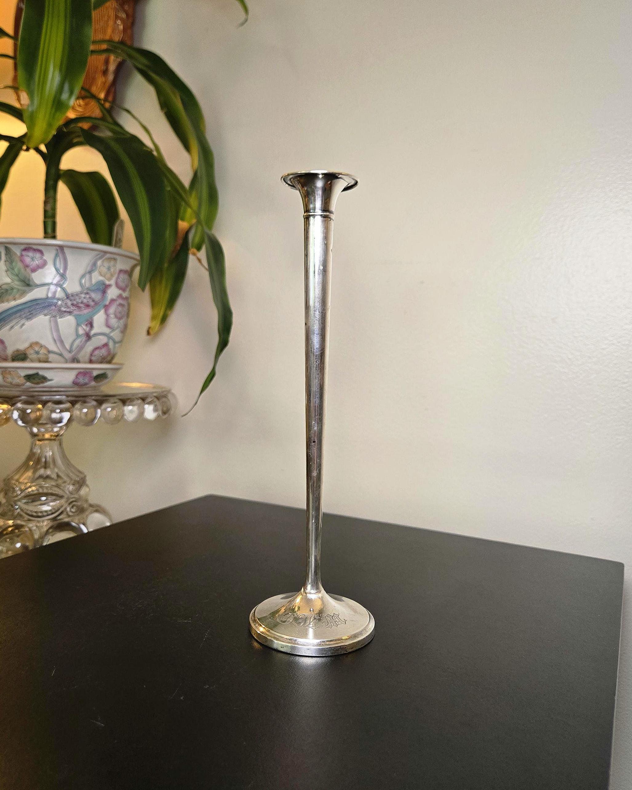 【アウトレット品】♥シルバー トランペットベース 2点セット 花瓶 ヴィンテージ Antique Sterling Silver Trumpet Vase - Etsy