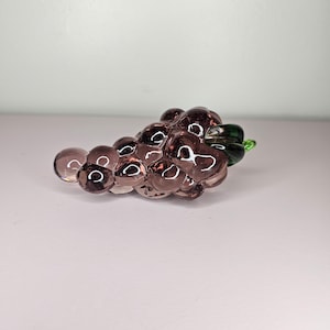 Vintage Art Glass Grape Cluster Decorative Fruit Decor (solid, not hollow ) Murano style