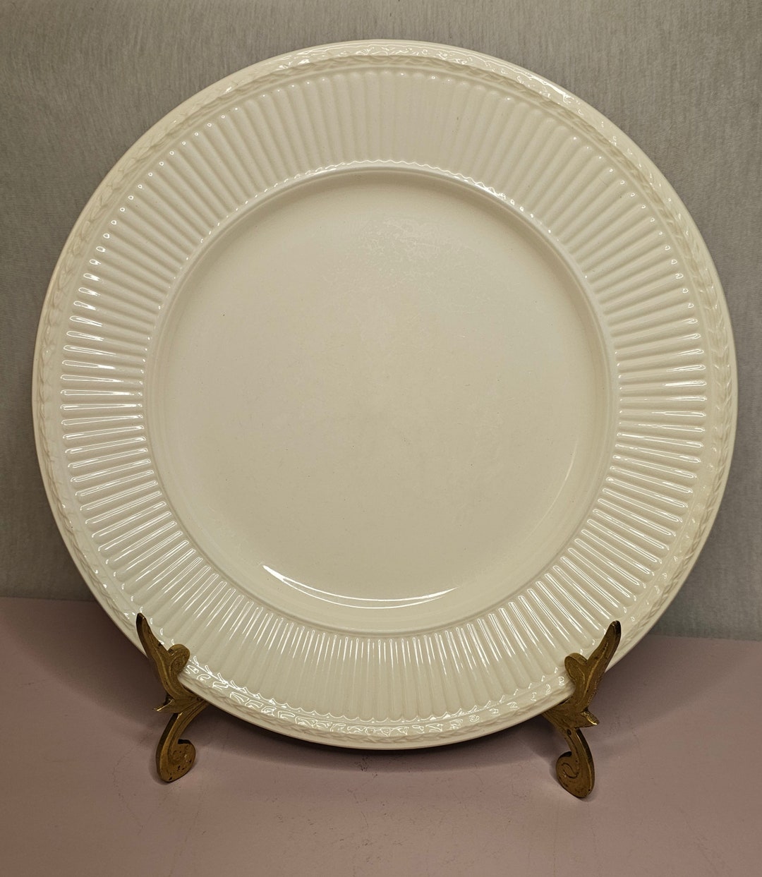 Set of 3 Wedgewood edme White Cream Dinner Plates England 11 1/4 Etsy