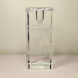 Iittala Glass Finland ARKIPELAGO Ice Block Crystal Glass Candle Holders 5&quot;