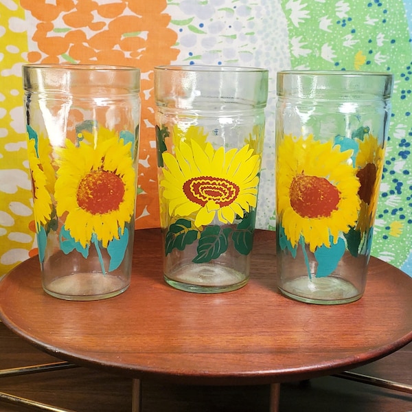 Sunflower Glasses Etsy