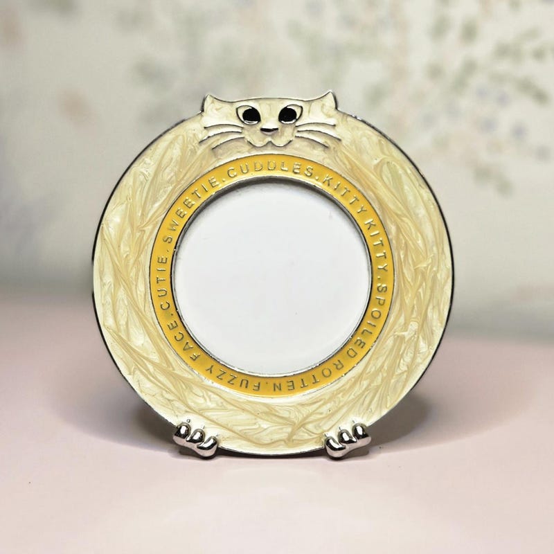 Catt Frame Yellow Cat Picture Frame - Etsy