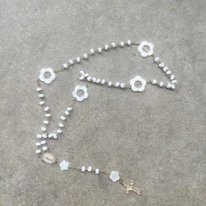 Handmade Rosary Floral and Gold