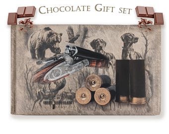 Chocolate Bullets Gift Set, Hunter, Ammo, Father's Day Chocolate, him, boy, woman, military