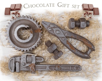 Kit de herramientas de chocolate, herramientas mecánicas comestibles, regalos de Pascua