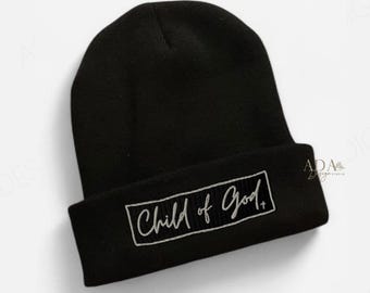 Embroidered Child of God Beanie | Christian Winter Hat (Unisex)