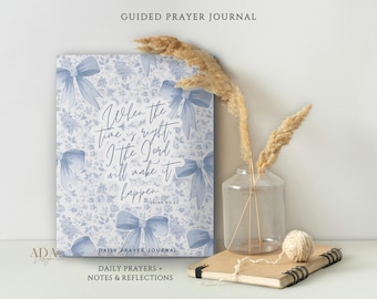 Guided Prayer Journal | Christian Women’s Daily Prayer Booklet | Track Prayers & God Moments | Coquette