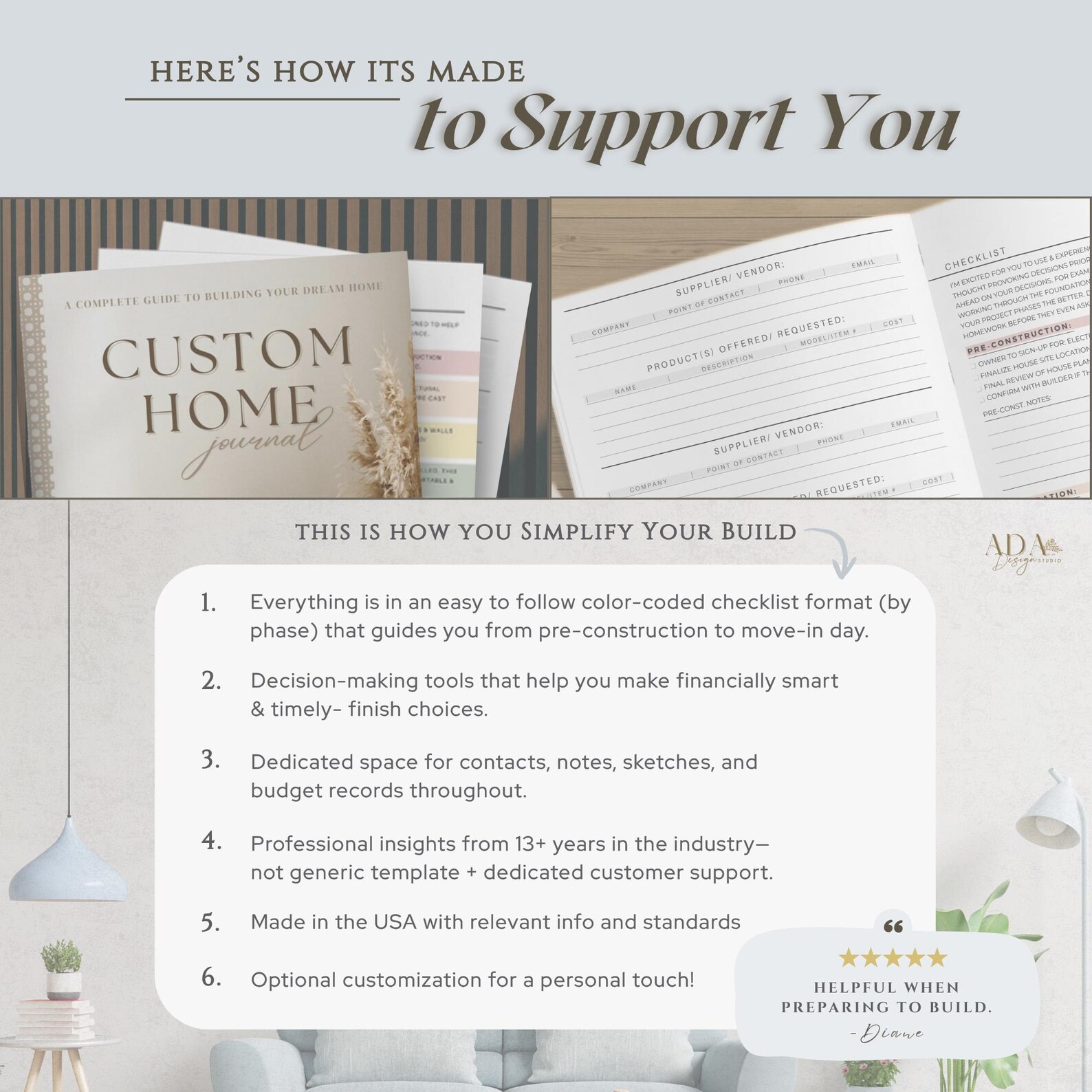 New Build Planner & Construction Workbook | Home Build Checklist ...