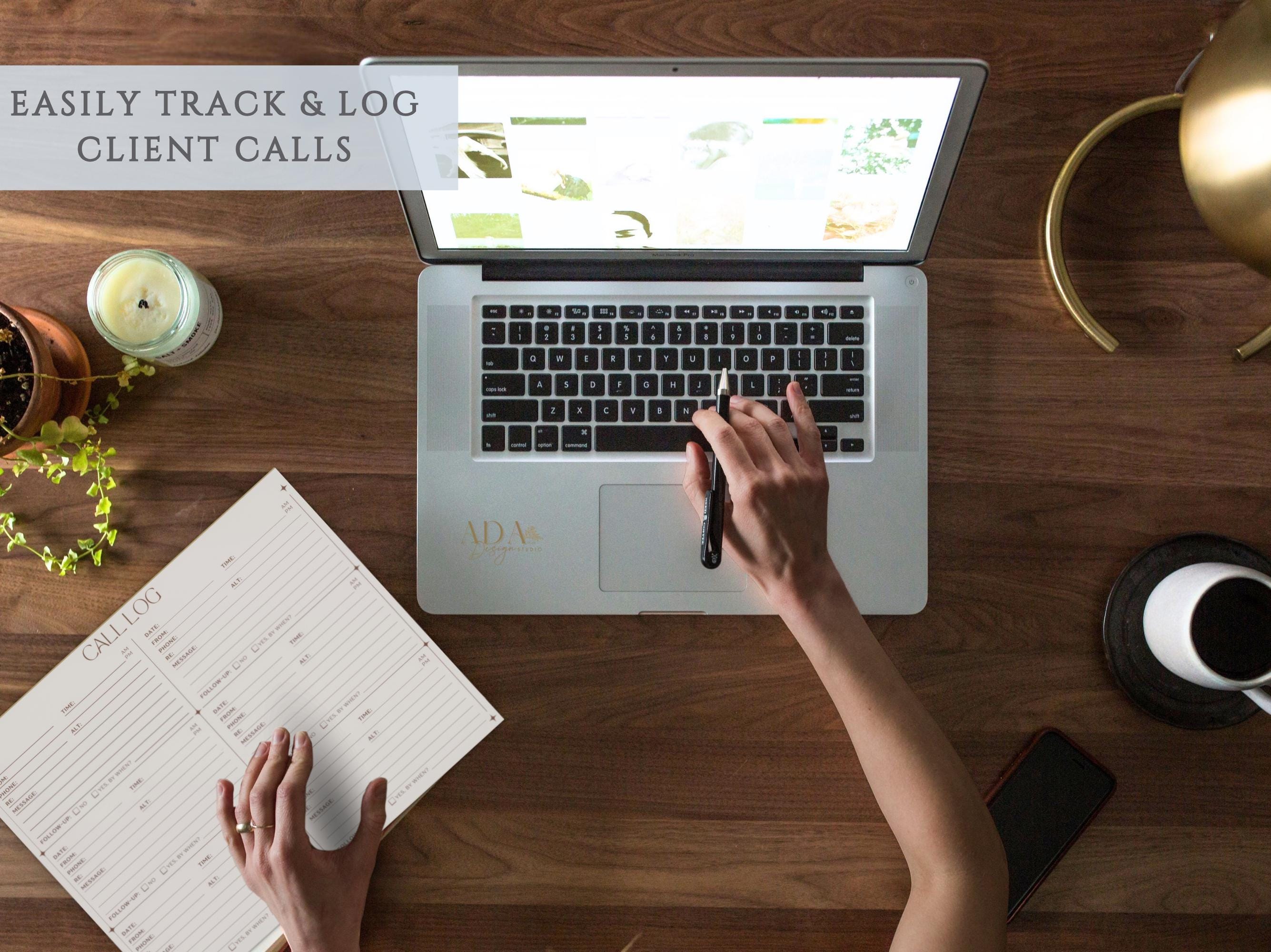 Call Log Notepad | Tear-off Desk Pad for Small Business & Office ...