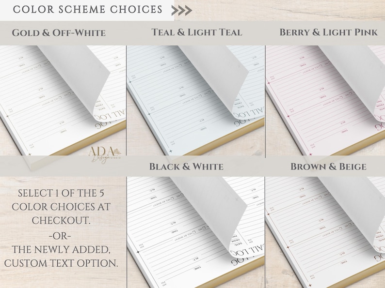 Call Log Notepad | Tear-off Desk Pad for Small Business & Office ...