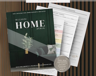 Ultimate Home Construction Planner Workbook | Custom Home Building Selection Checklist | Project Management Tool for DIYers & Builders