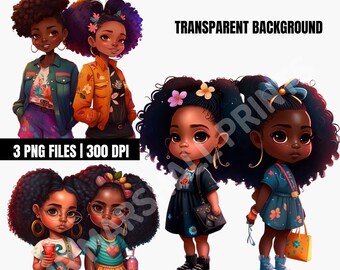 Black Girl Magic png, Black Girl Clip art, Digital Download Bundle, African American Art