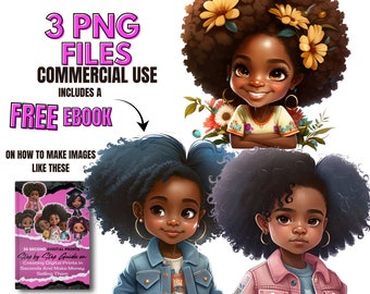 Black Girl png, black girl clipart, transparent backgroud