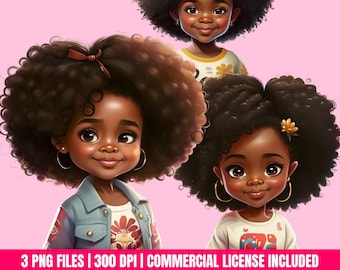 Black Girl Magic png, Black Girl Clip art, Digital Download Bundle, African American Art