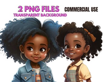 Black Girl Magic png, Black Girl Clip art, Digital Download Bundle, African American Art