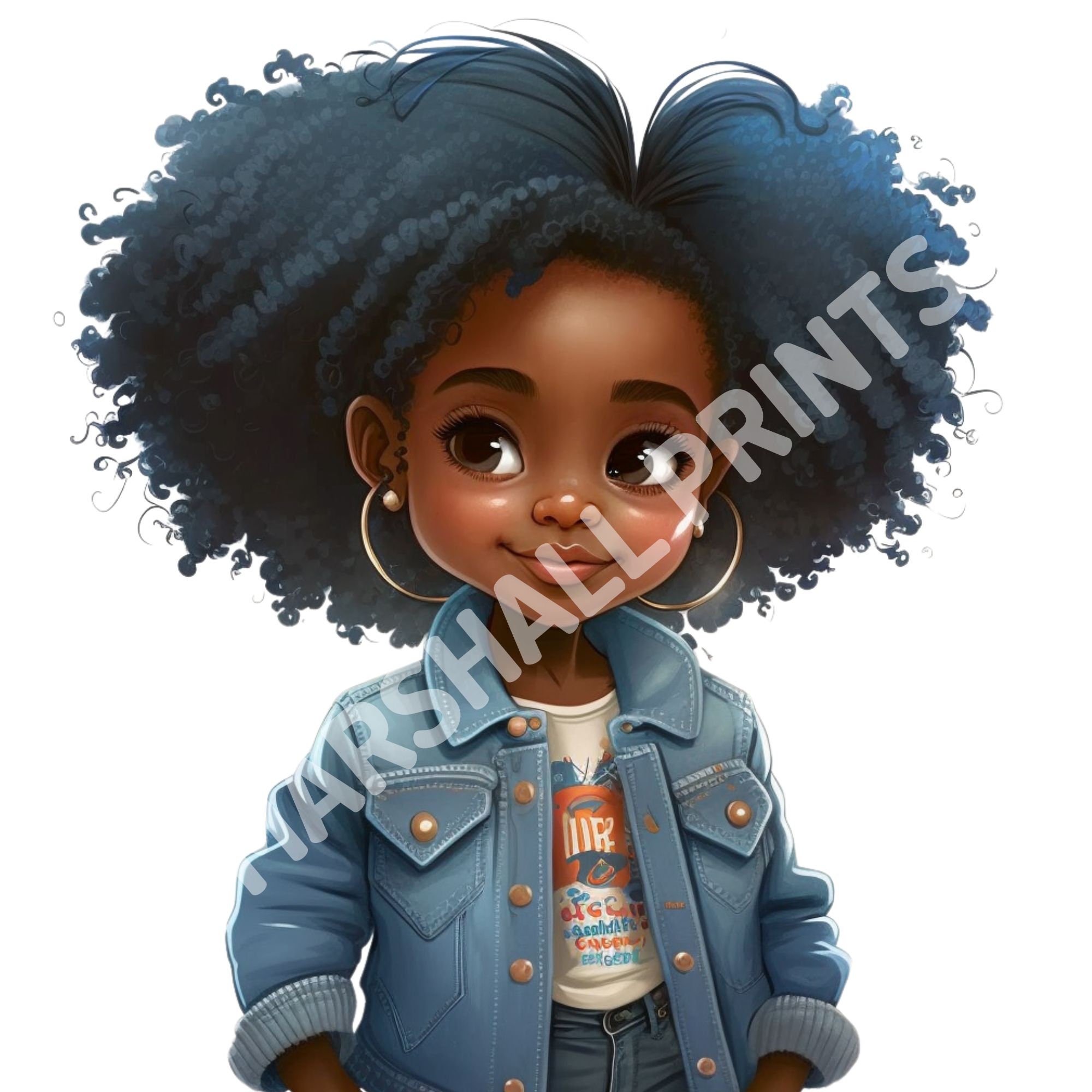 Black Girl Png, Black Girl Clip Art, Digital Download Bundle, African ...
