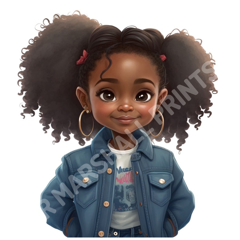 Black Girl Clip Art, Digital Download Bundle, Little Black Girl Png, Black Girl Sublimation Etsy