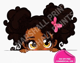 Diseño de sublimación de chica Peekaboo, Black Girl png, Black Girl Clip art, Descarga digital, black girl magic svg