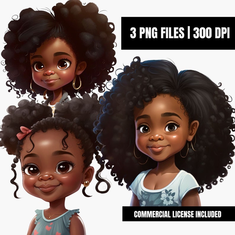 Black Girl Png Black Girl Clip Art Digital Download Bundle - Etsy