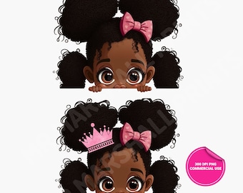 Black Girl PNG, Peekaboo png, diseño de sublimación, afro girl png, afro american girl png, afro baby png, black girl svg, black princess png