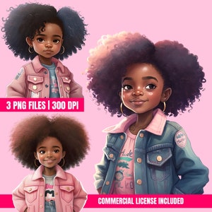 Black Girl Magic png, Black Girl Clip art, Digital Download Bundle, African American Art