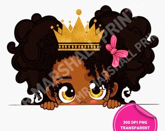 Black Girl Clip Art, Black Girl png, peekaboo png, Digital Download, black girl magic svg, i am black history svg